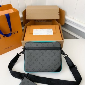 「#3347」Louis Vuitton Trio New Men’s colour-matching postman bag M11648  Size：25*18.5*7cm
