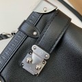 「#3348」Louis Vuitton New SIDE TRUNK full leather medium size handbag  M11350  Size：21*14*6cm