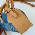 「#3350」Louis Vuitton The new SPEEDY 18bandouli ère tannin denim handbag  N40682  Size：18*12*10cm