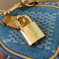 「#3350」Louis Vuitton The new SPEEDY 18bandouli ère tannin denim handbag  N40682  Size：18*12*10cm