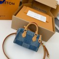 「#3350」Louis Vuitton The new SPEEDY 18bandouli ère tannin denim handbag  N40682  Size：18*12*10cm