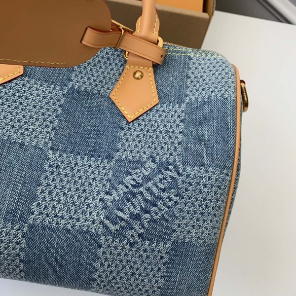 Louis Vuitton The new SPEEDY 25bandouli ère tannin denim handbag  N40700  Size：25*15*15cm