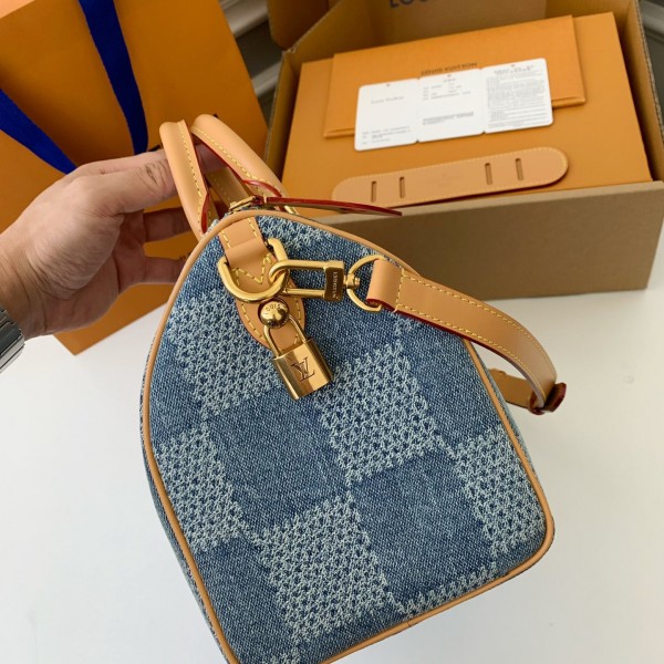 Louis Vuitton The new SPEEDY 25bandouli ère tannin denim handbag  N40700  Size：25*15*15cm