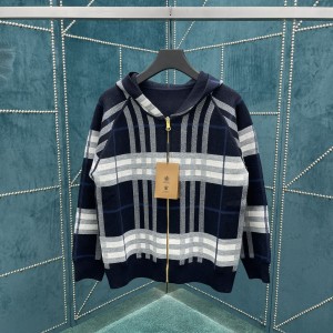 「#3374」4ss Reversible Classic Hooded Zipper Cardigan