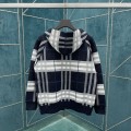 「#3374」4ss Reversible Classic Hooded Zipper Cardigan