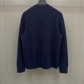 「#3377」Louis Vuitton Beaded Checkerboard Crew Neck Sweater