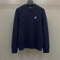 「#3377」Louis Vuitton Beaded Checkerboard Crew Neck Sweater