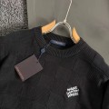 「#3377」Louis Vuitton Beaded Checkerboard Crew Neck Sweater