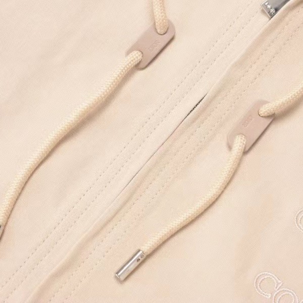 Dior monogram embroidered zip-up hooded jacket