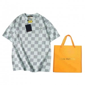 「#3413」Louis Vuitton checkered T-shirt