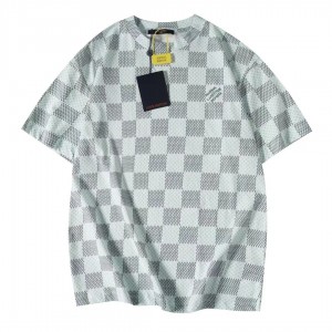 「#3413」Louis Vuitton checkered T-shirt