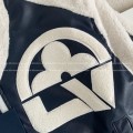 「#3426」Louis Vuitton floral lettering lambskin baseball jacket
