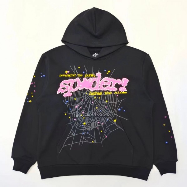 「#3459」Sp5der black v2 hoodie