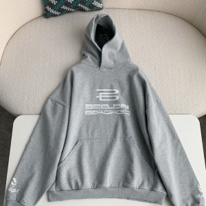 「#3483」Balenciaga logo print sports hooded sweatshirt