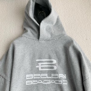 「#3483」Balenciaga logo print sports hooded sweatshirt