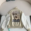 「#3484」OFF-WHITE xAc Milan FW22 Collaborative Colorblock Baseball Jacket
