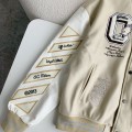 「#3484」OFF-WHITE xAc Milan FW22 Collaborative Colorblock Baseball Jacket