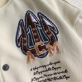 「#3484」OFF-WHITE xAc Milan FW22 Collaborative Colorblock Baseball Jacket