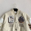 「#3484」OFF-WHITE xAc Milan FW22 Collaborative Colorblock Baseball Jacket