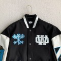 「#3485」OFF-WHITE xAc Milan FW22 Collaborative Colorblock Baseball Jacket