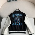 「#3485」OFF-WHITE xAc Milan FW22 Collaborative Colorblock Baseball Jacket