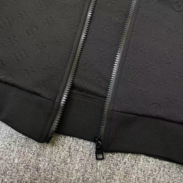 Louis Vuitton obscure jacquard zip-up casual sports suit