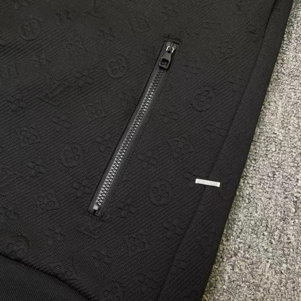 Louis Vuitton obscure jacquard zip-up casual sports suit