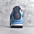 「#3492」Jordan Air Jordan 4 retro collaboration ice blue wear-resistant non-slip mid-top