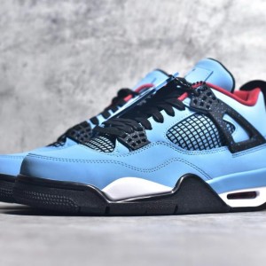 「#3492」Jordan Air Jordan 4 retro collaboration ice blue wear-resistant non-slip mid-top