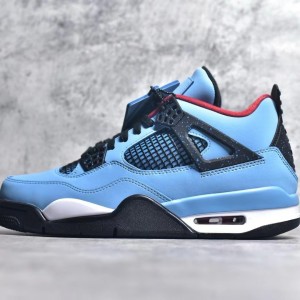「#3492」Jordan Air Jordan 4 retro collaboration ice blue wear-resistant non-slip mid-top