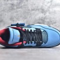 「#3492」Jordan Air Jordan 4 retro collaboration ice blue wear-resistant non-slip mid-top