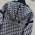 「#3496」Dior all-over jacquard reversible wool zip-up hoodie