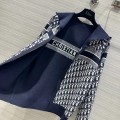 「#3496」Dior all-over jacquard reversible wool zip-up hoodie
