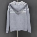 「#3498」Dior all-over jacquard reversible wool zip-up hoodie