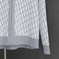 「#3498」Dior all-over jacquard reversible wool zip-up hoodie