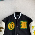 「#3499」OFF-WHITE  FW22  Logo embroidered single-breasted Baseball uniform