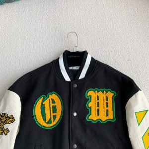 「#3499」OFF-WHITE  FW22  Logo embroidered single-breasted Baseball uniform