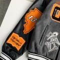 「#3501」OFF-WHITE  FW21  Alphabet pattern Baseball uniform