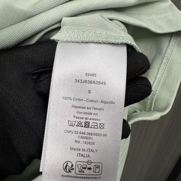 Dior flocked letter print short sleeve