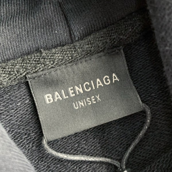 Balenciaga logo print sports hooded sweatshirt