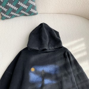 「#3538」Balenciaga Iron Tower print hoodie
