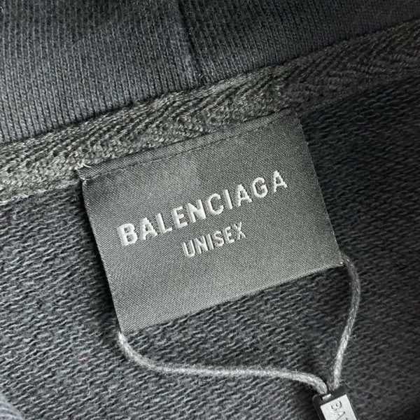 Balenciaga monogram print hooded sweatshirt