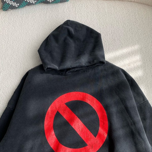 Balenciaga monogram print hooded sweatshirt