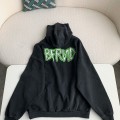 「#3539」Balenciaga monogram print hooded sweatshirt