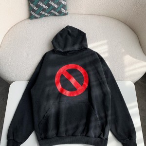 「#3539」Balenciaga monogram print hooded sweatshirt