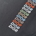「#3542」Dior24ss rainbow letter round neck short sleeve
