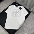 「#3544」Louis Vuitton 24ss pearl lettering embroidered round neck T-shirt