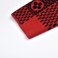 「#3560」Louis Vuitton 24fw black and red checkered jacquard crew neck sweater