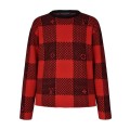「#3560」Louis Vuitton 24fw black and red checkered jacquard crew neck sweater
