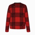 「#3560」Louis Vuitton 24fw black and red checkered jacquard crew neck sweater